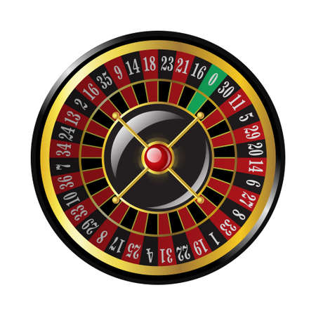 Casino roulette - modern vector isolated clip artのイラスト素材