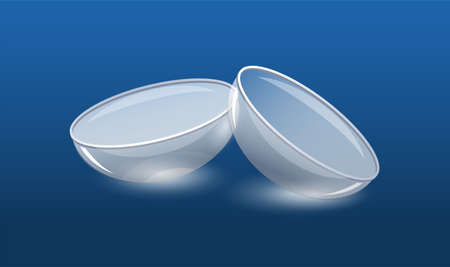 Contact lenses - modern vector realistic isolated object illustrationのイラスト素材