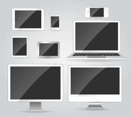 Electronic devices - modern vector objects isolated clip artのイラスト素材