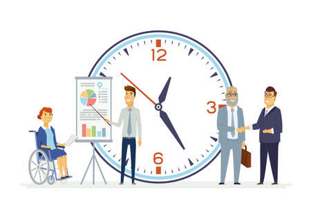 Teamwork for everyone - modern cartoon people characters illustrationのイラスト素材