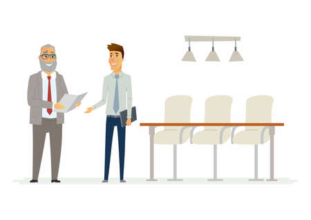 Business relationship - modern cartoon people characters illustrationのイラスト素材