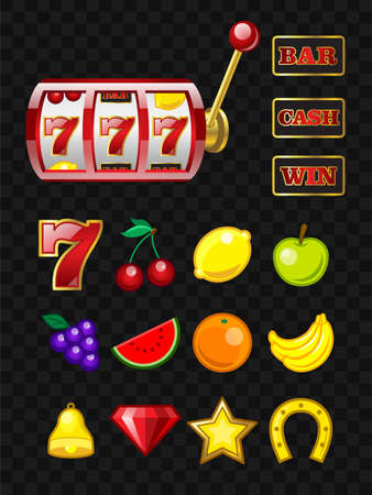 Set of game machine objectsのイラスト素材