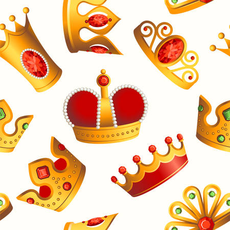 Crowns patternのイラスト素材