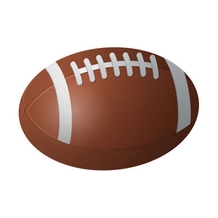 American football ball - modern vector realistic isolated objectのイラスト素材