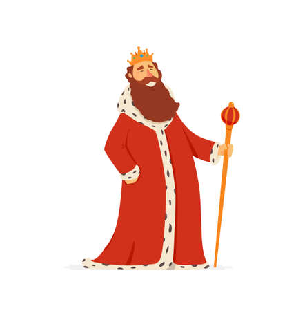 King - modern vector cartoon people characters illustrationのイラスト素材