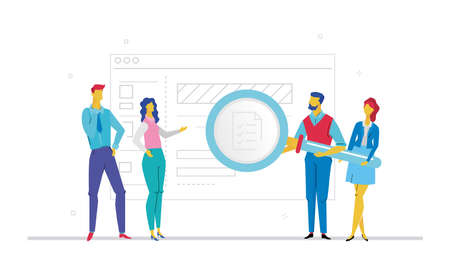 Business planning flat design style colorful illustrationのイラスト素材