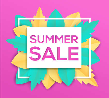 Summer sale - modern vector colorful illustrationのイラスト素材