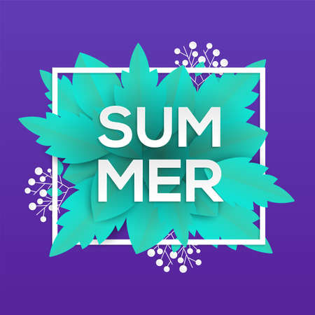 Summer - modern vector colorful illustrationのイラスト素材