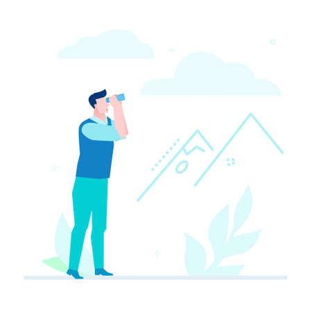 Business strategy - flat design style illustrationのイラスト素材
