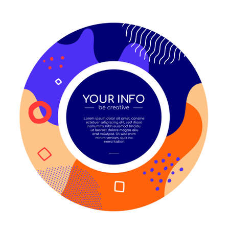 Colorful abstract brochure - modern flat design style bannerのイラスト素材