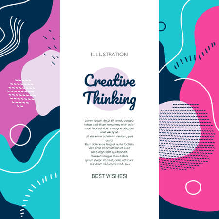Creative thinking - modern flat design style abstract bannerのイラスト素材
