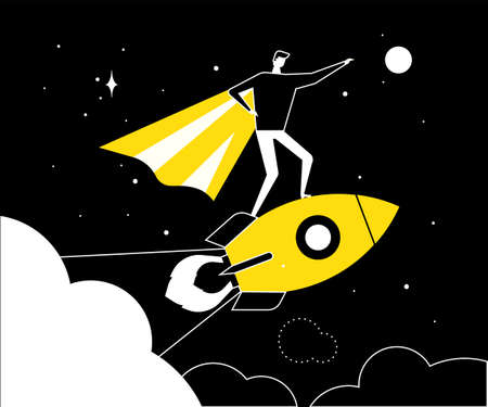 Startup - flat design style conceptual vector illustrationのイラスト素材