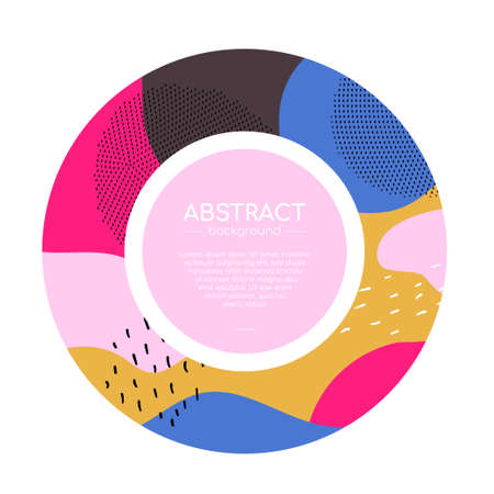 Colorful round flyer - modern vector abstract bannerのイラスト素材