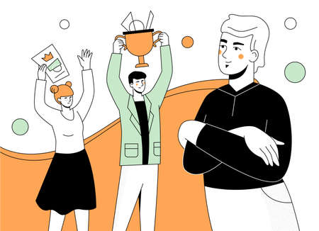Business success - modern flat design style illustrationのイラスト素材
