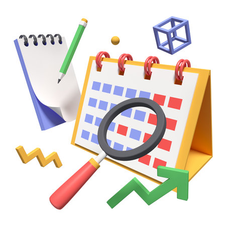 Task management - modern colorful realistic 3d illustrationの写真素材