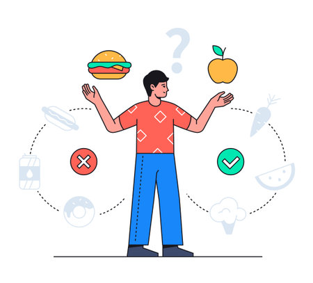 Healthy eating - modern flat design style illustrationのイラスト素材