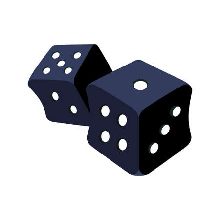 Dice - modern flat design single isolated objectのイラスト素材