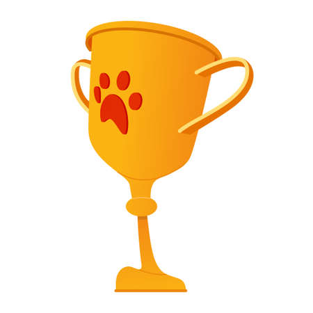 Gold Cup - modern flat design single isolated objectのイラスト素材