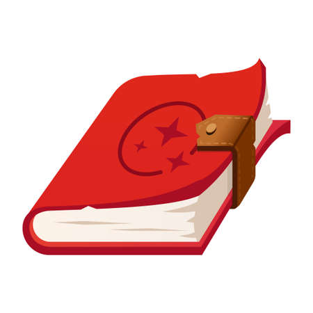 Spell book - modern flat design style single isolated objectのイラスト素材