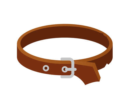 Brown collar - modern flat design single isolated objectのイラスト素材