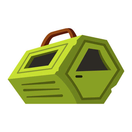 Animal carrier - modern flat design single isolated objectのイラスト素材