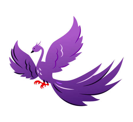 Firebird - modern flat design single isolated objectのイラスト素材