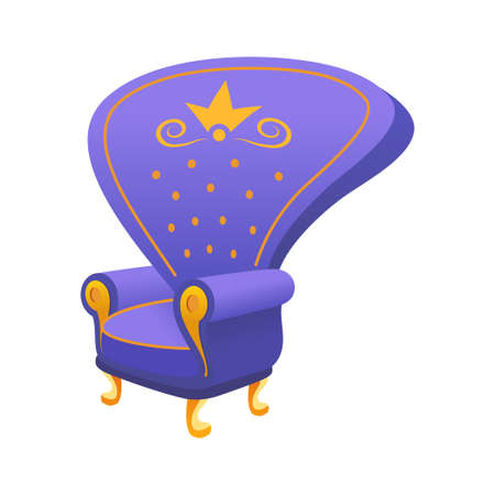 Fairy chair - modern flat design style single isolated objectのイラスト素材