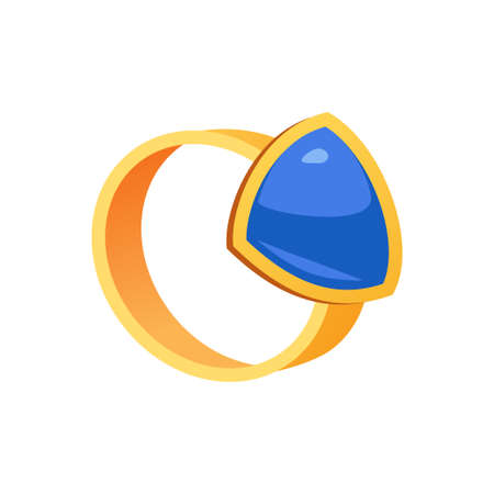 Royal ring - modern flat design style single isolated objectのイラスト素材