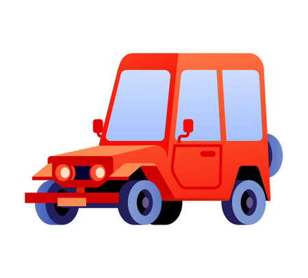 Toy car - modern flat design style single isolated objectのイラスト素材