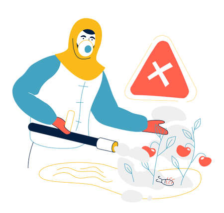 Chemical fertilizers - modern flat design style illustrationのイラスト素材