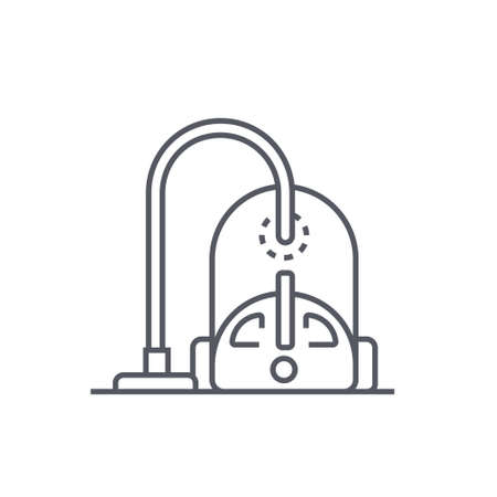 Vacuum cleaner - modern black line design style iconのイラスト素材