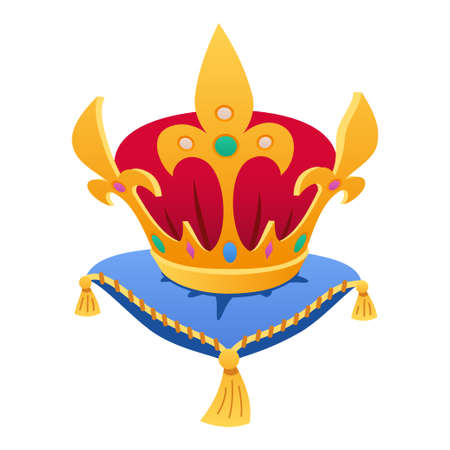 Royal crown - modern flat design style single isolated objectのイラスト素材