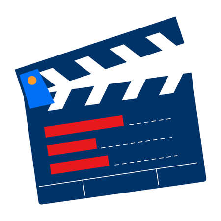 Stop, the scene is filmed - modern flat design style single isolated objectのイラスト素材