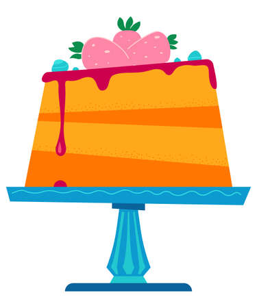 Cake for dessert - modern flat design style single objectのイラスト素材