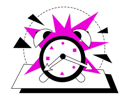 You are running out of time - colorful flat design style illustration