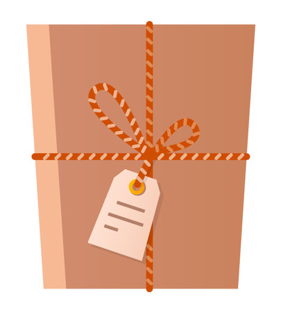 Gift wrap - modern flat design style single isolated imageのイラスト素材