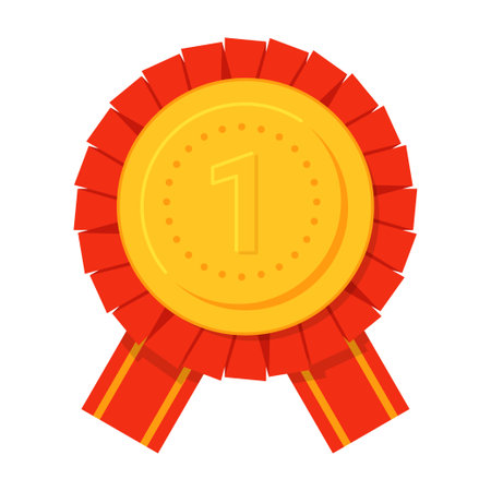 Chest gold medal - modern flat design style single isolated image