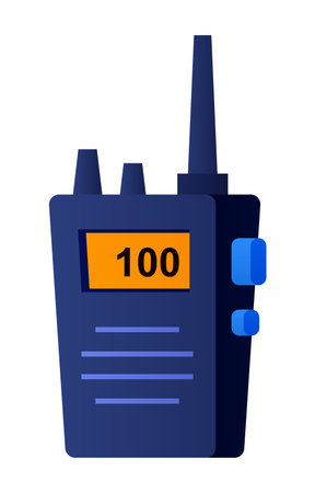 Radio set - modern flat design style single isolated imageのイラスト素材