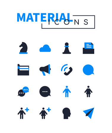 Business symbols - flat design style icons setのイラスト素材