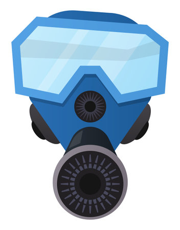 Gas mask - modern flat design style single isolated imageのイラスト素材