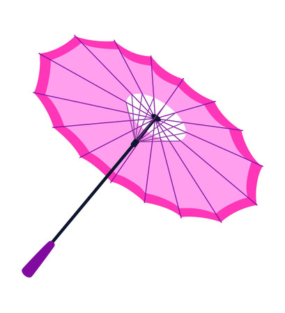 Chinese umbrella - modern flat design style single isolated imageのイラスト素材