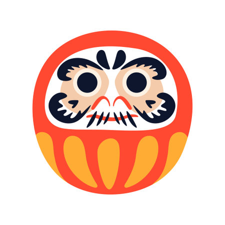 Daruma doll - modern flat design style single isolated imageのイラスト素材