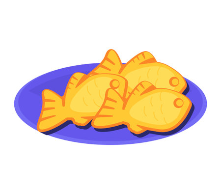 Taiyaki - modern flat design style single isolated imageのイラスト素材