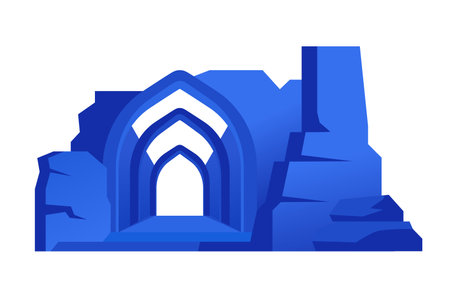 Caesarea National Park - modern flat design style single isolated imageのイラスト素材