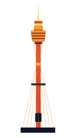 Sydney Tower Eye - modern flat design style single isolated imageのイラスト素材