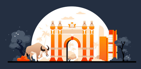 Travel to Spain - colorful flat design style illustrationのイラスト素材