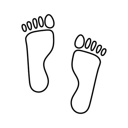 Footsteps icon vectorのイラスト素材
