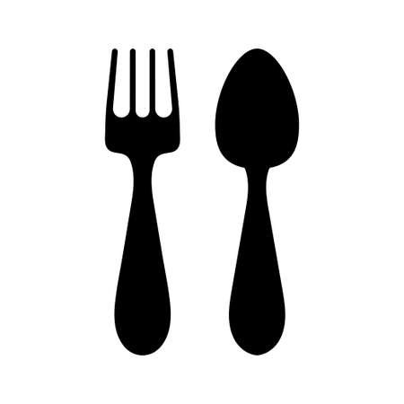 Fork and Spoon icon. Illustration for designのイラスト素材