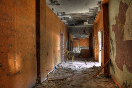 orange corridorの写真素材