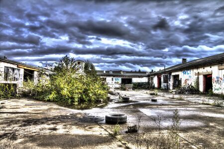 factory yardの写真素材